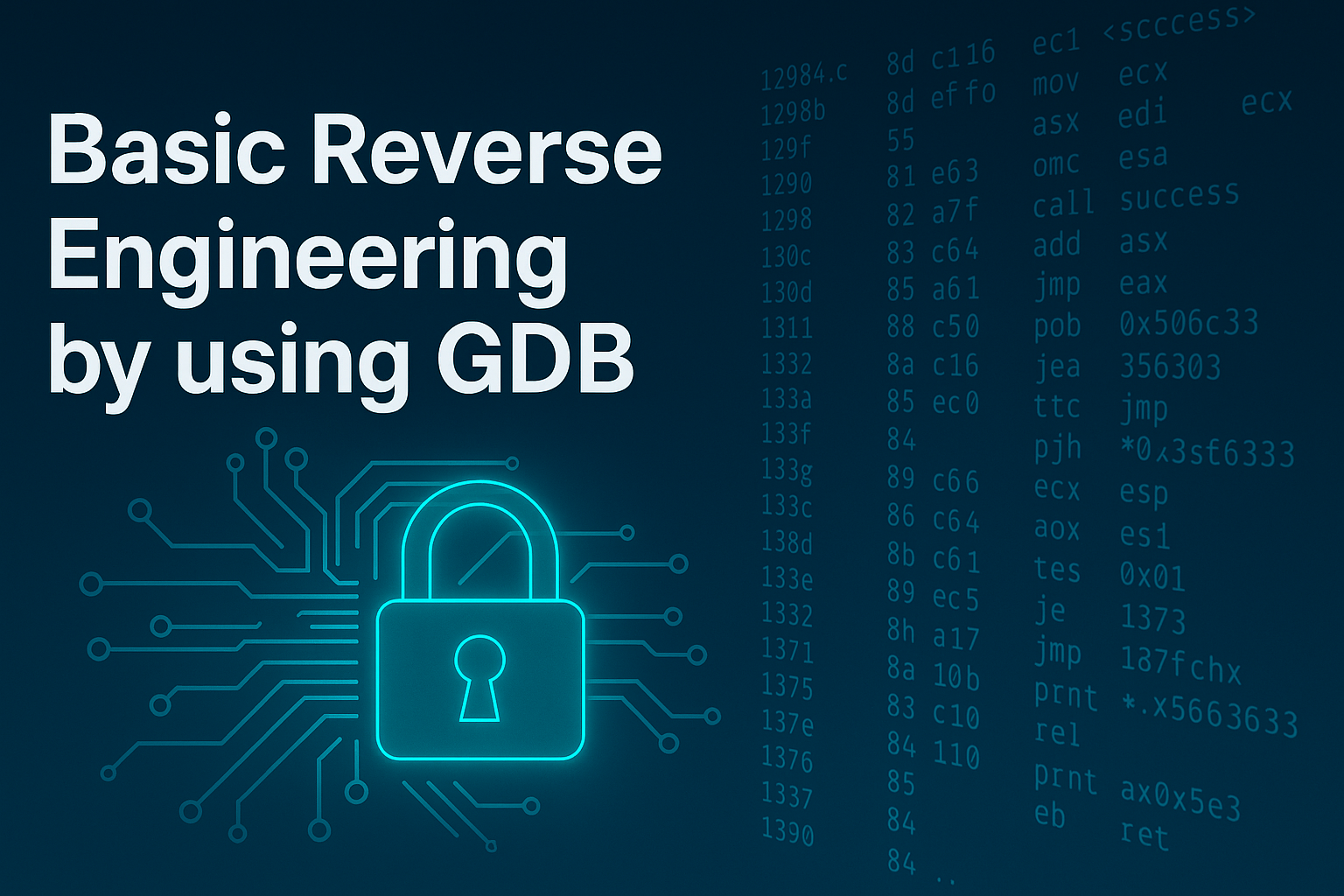 Basic Reverse Engineering by using GDB